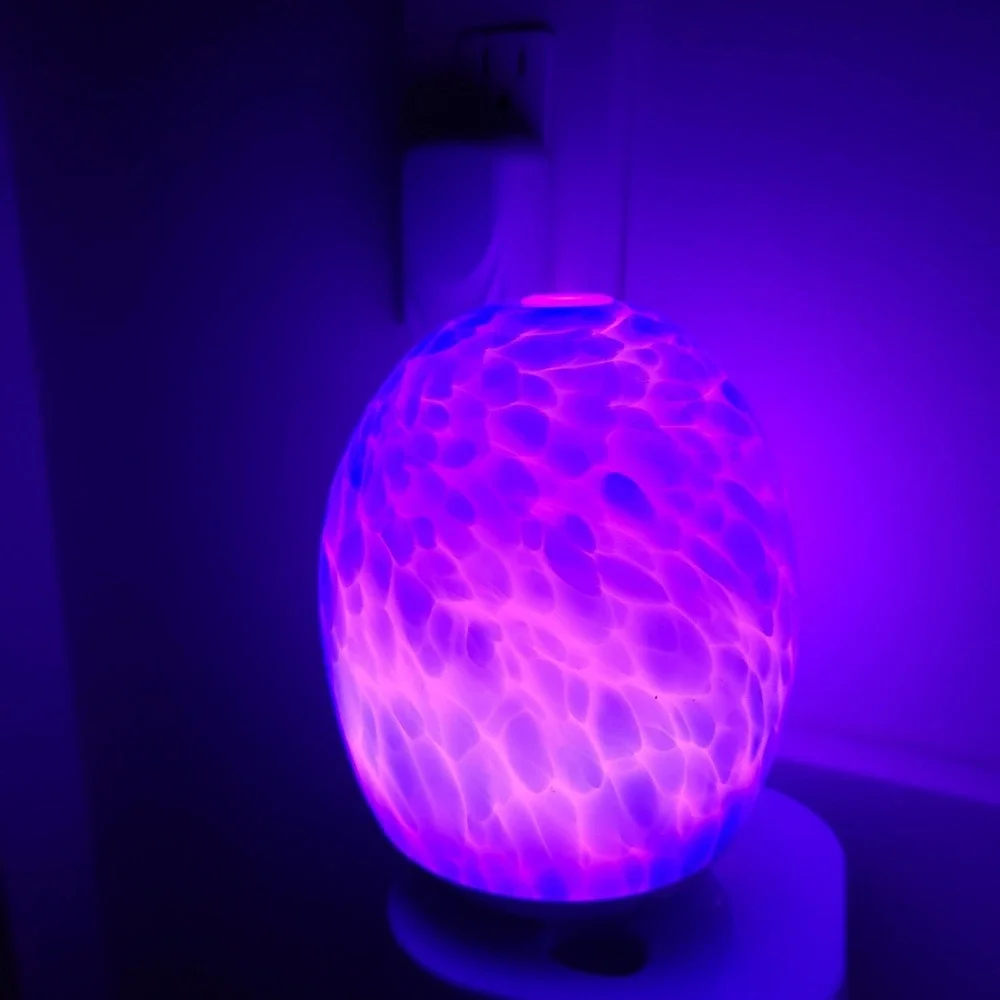 Sparoom MarbleMist Ultrasonic Mister Art Glass Essential Oil Diffuser Blue